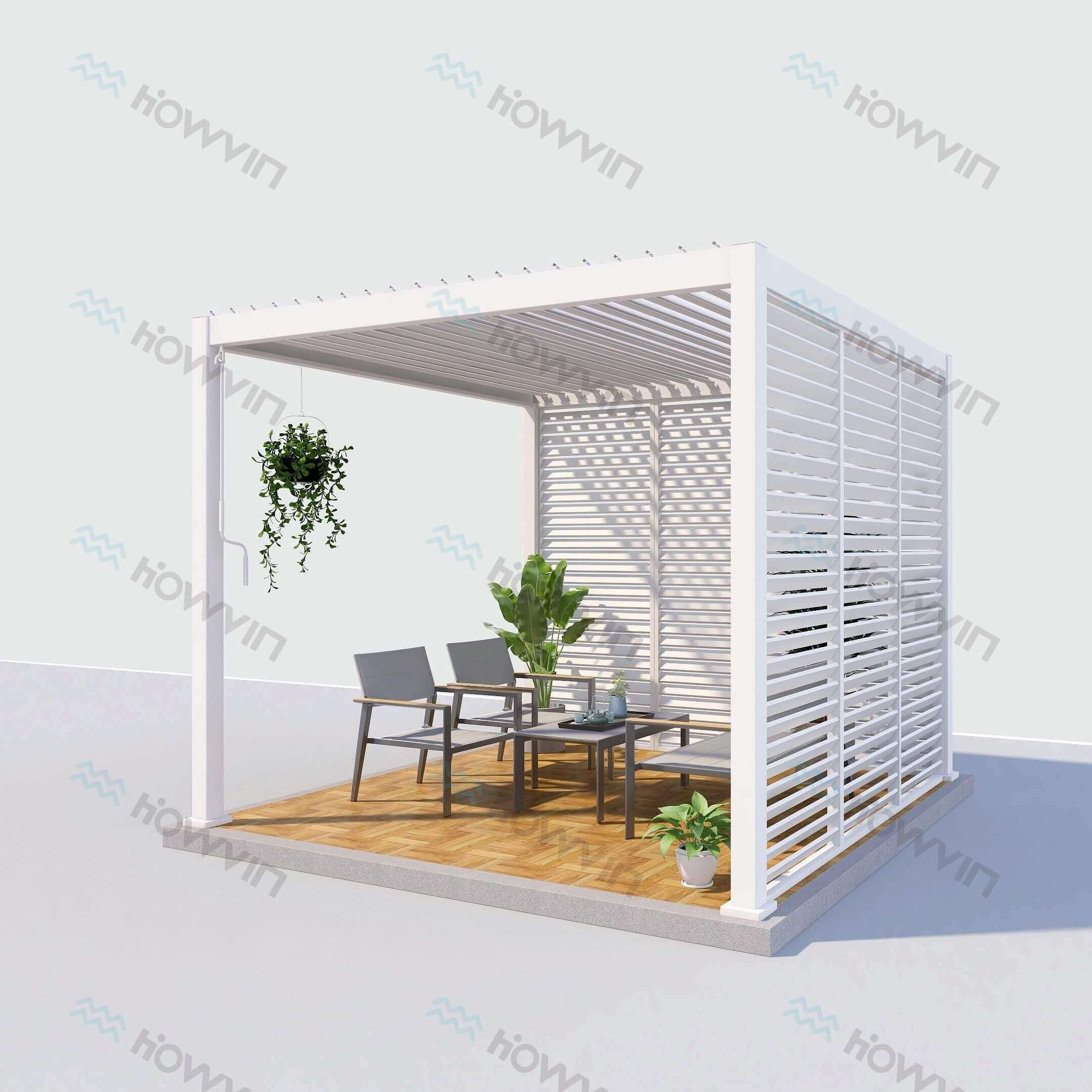 New Product Shutter Pergola with Fence New Product Shutter Pergola with Fence